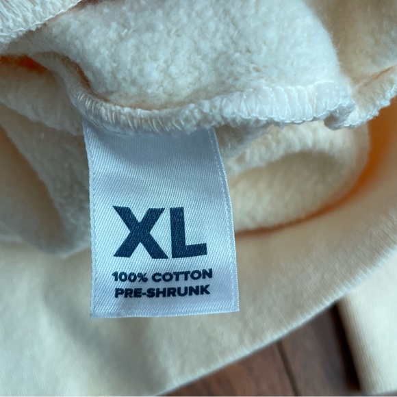 Sporty & Rich Cream Hoodie with Yellow Sun Design - Picture 5 of 6